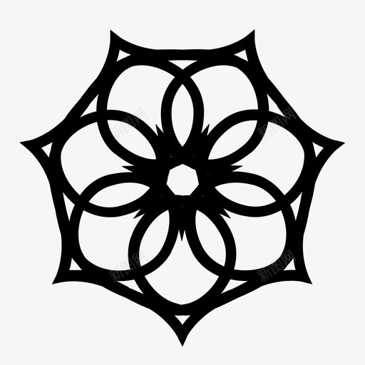 花几何形状图标svg_新图网 https://ixintu.com 几何形状 花