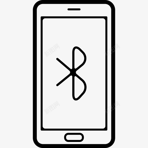 手机屏幕上的蓝牙标志工具和用具电话组图标svg_新图网 https://ixintu.com 工具和用具 手机屏幕上的蓝牙标志 电话组