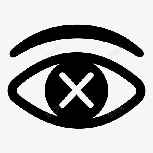 视力不良受限呆滞图标svg_新图网 https://ixintu.com 受限 呆滞 多云 微弱 拒绝看 眼睛 眼睛和标志 视力不良 过滤