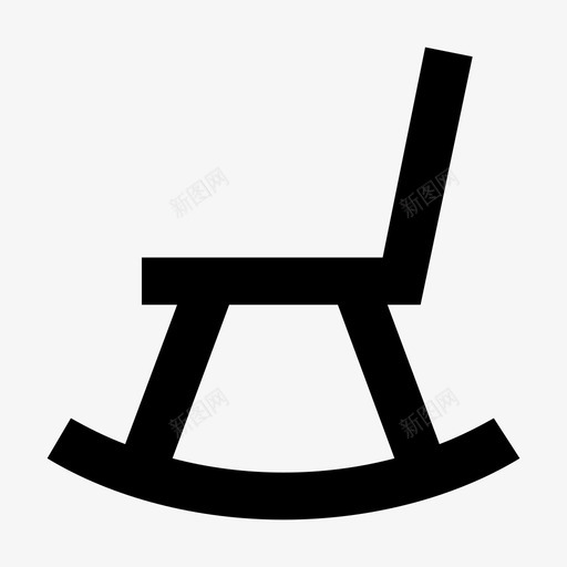 摇椅出售不图标svg_新图网 https://ixintu.com 不 出售 大胆 婴儿和儿童材料设计图标 婴儿家具 婴儿椅 持有 摇椅 黄金