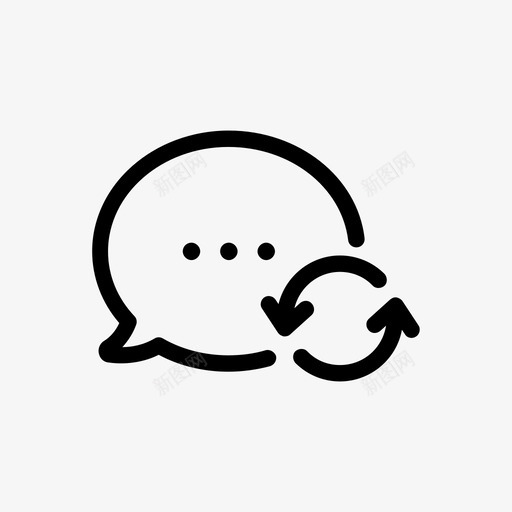 发送消息文本同步图标svg_新图网 https://ixintu.com 刷新 加载 发送 发送消息 同步 对话 小轮廓 文本 气泡 聊天 重新加载