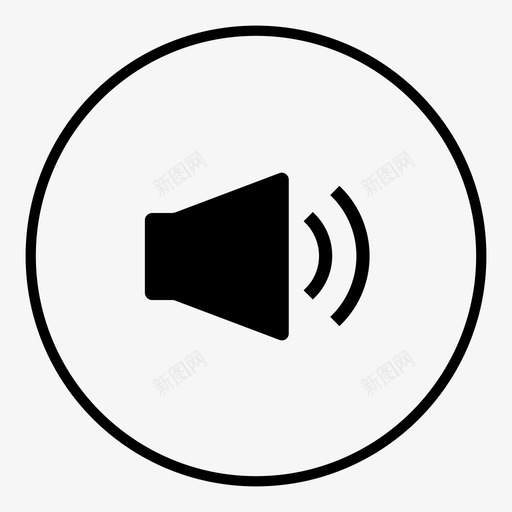 音乐打开音频按钮声音大图标svg_新图网 https://ixintu.com 音乐打开 音频按钮声音大