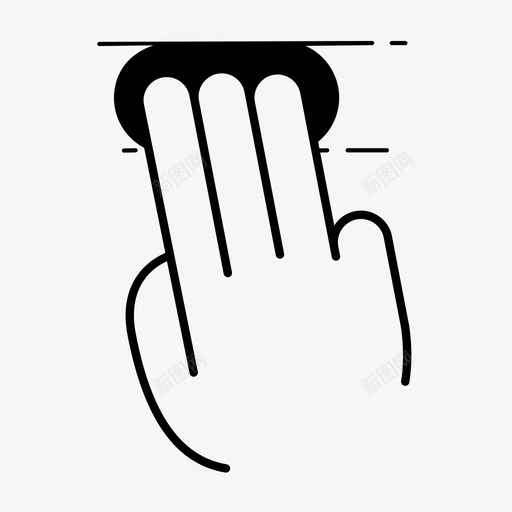 三个手指滑动触摸三个手指图标svg_新图网 https://ixintu.com 三个手指 三个手指滑动 划开手势 平板电脑 手 手势 打开 电话 解锁 触摸 设备