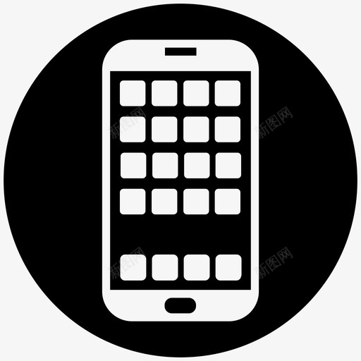手机应用黑手机破解屏幕应用图标svg_新图网 https://ixintu.com 手机应用 黑手机破解屏幕应用
