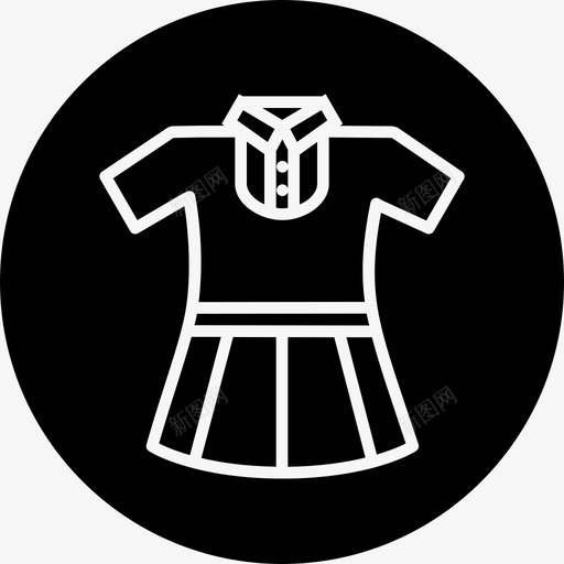 制服布料衣服图标svg_新图网 https://ixintu.com 制服 女孩 学习 学校 学校和教育圆线差异卷1 展示件 布料 材料 衣服