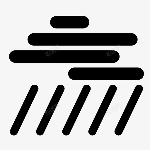 雨云淋图标svg_新图网 https://ixintu.com 云 天气 淋 滴 潮湿 灰 雨 风暴