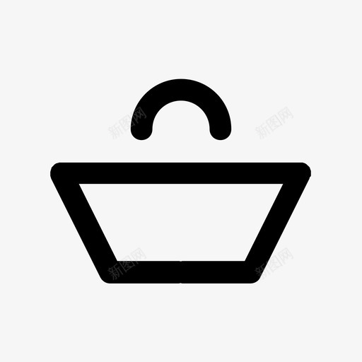 篮子购物便携图标svg_新图网 https://ixintu.com 便携 携带 旅行 物品 篮子 结帐 购买 购物 野餐 食物