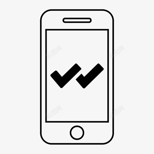 智能手机已接收已读图标svg_新图网 https://ixintu.com gsm 三星 复选标记 安卓 已接收 已读 手机 手机系列1 智能手机 短信 苹果