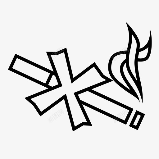 禁止吸烟吸烟规则图标svg_新图网 https://ixintu.com 交叉香烟 体贴 健康 吸烟 定期收集 法律 礼貌 禁止吸烟 规则 香烟