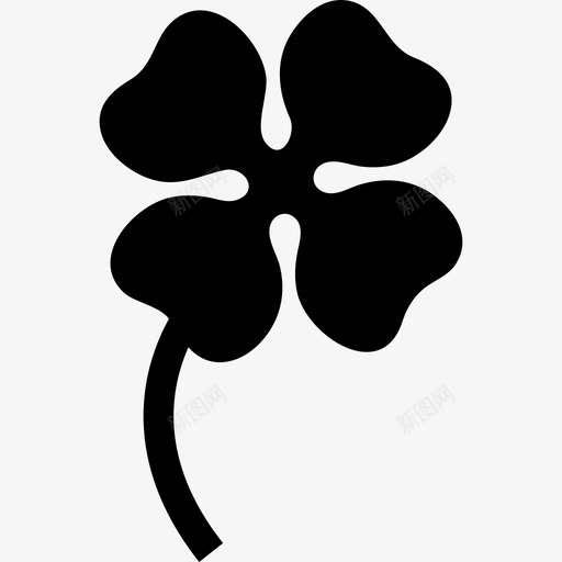 花形有四瓣花瓣或叶形像一朵花自然尖尖的图标svg_新图网 https://ixintu.com 尖尖的图标 自然 花形有四瓣花瓣或叶形像一朵花