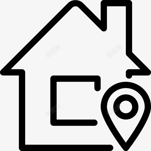 房屋位置否导航图标svg_新图网 https://ixintu.com 主页 保留 否 导航 已售 建筑 房地产行图标 房屋位置 粗体 金色