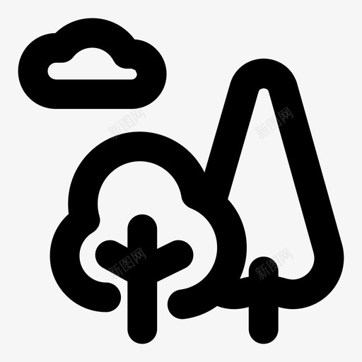 公园生态友好型森林图标svg_新图网 https://ixintu.com 公园 可持续性 有机 树木 森林 生态友好型 自然 自然轮廓大胆 资源 野餐