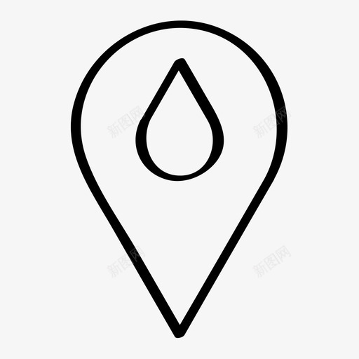插针下降位置点图标svg_新图网 https://ixintu.com 位置 前进 地图 忽略 指示 插针下降 映射图钉 标记 点 联合
