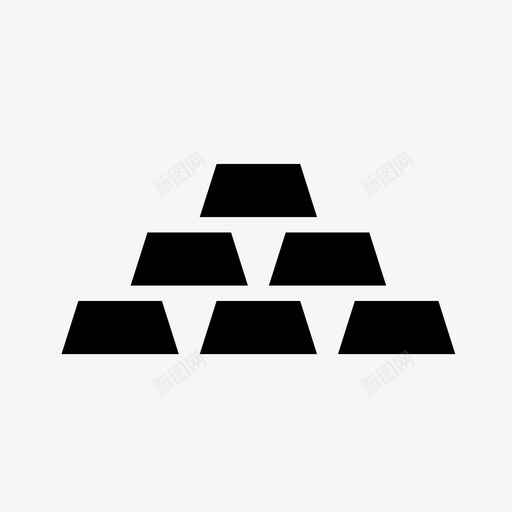 金条堆叠金字塔图标svg_新图网 https://ixintu.com 堆叠 昂贵 百万 货币和金融 金字塔 金条 金钱 银行 黄金储备