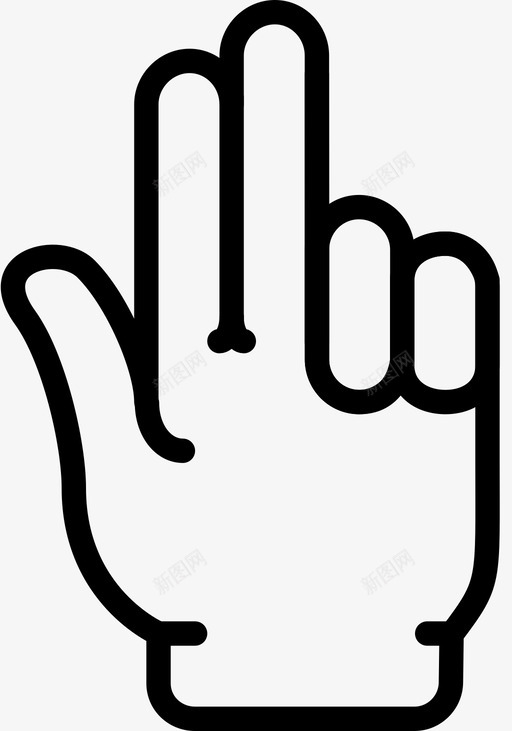 三个手指符号数字图标svg_新图网 https://ixintu.com 三个手指 三重 手 手势 数字 添加 点击 符号 粉碎图标手势轮廓 计数
