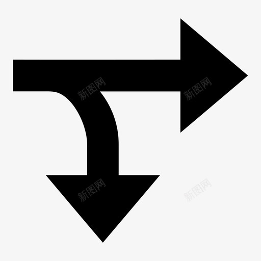拆分拆分箭头道路图标svg_新图网 https://ixintu.com 分割 对立面 导航 导航箭头 拆分 拆分箭头 混合 路径 转弯 连接 选择 道路