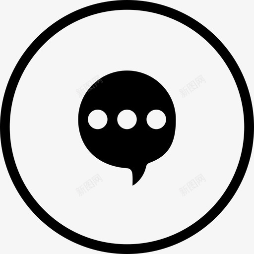 聊天商务服务圆固第1卷图标svg_新图网 https://ixintu.com 商务服务圆固第1卷 聊天