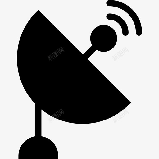 抛物面天线侧视图工具和器具空间图标svg_新图网 https://ixintu.com 工具和器具 抛物面天线侧视图 空间图标
