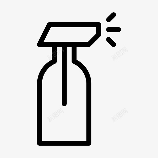 喷雾瓶喷雾剂塑料图标svg_新图网 https://ixintu.com 化学制品 喷雾剂 喷雾瓶 塑料 容器 清洁剂 理发师 造型