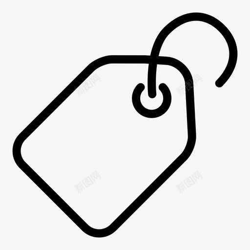 标签价格价格标签图标svg_新图网 https://ixintu.com 价格 价格标签 存根 标签 用户界面轮廓 纸条 购物者