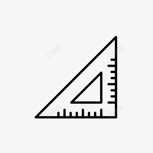 直角90度角图标svg_新图网 https://ixintu.com 90度 三角 尺 工作文化 建筑 测量 直角 绘图 角 设计