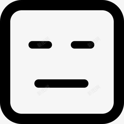 表情符号方形脸闭上眼睛和嘴的直线界面图标svg_新图网 https://ixintu.com 情绪方形 界面 表情符号方形脸 闭上眼睛和嘴的直线