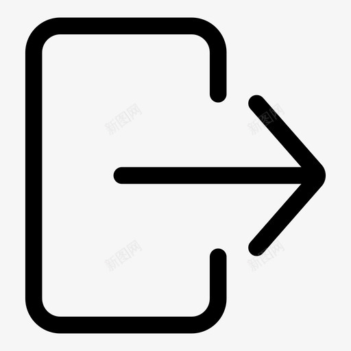 出口门出口右箭头图标svg_新图网 https://ixintu.com ui粗轮廓 关闭 再见 出口 出口门 右箭头 离开 窗口 结束