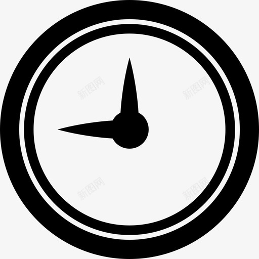 圆形挂钟工具和器具基本图标svg_新图网 https://ixintu.com 圆形挂钟 基本图标 工具和器具