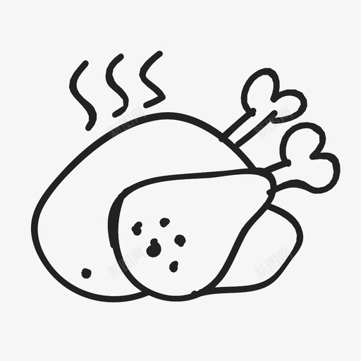 烤鸡烤火鸡家禽图标svg_新图网 https://ixintu.com 家禽 母鸡 油炸机 烘焙 烤火鸡 烤鸡 烧烤