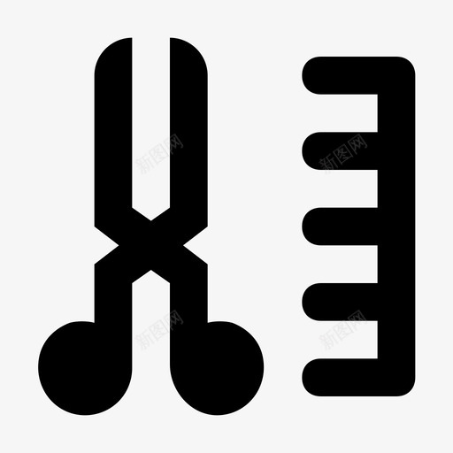 理发美容梳子图标svg_新图网 https://ixintu.com 剪刀 发廊 头饰 梳子 理发 美发 美容 造型工具 酒店服务材料设计图标