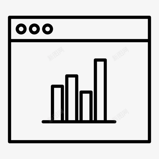 条形图统计联机图标svg_新图网 https://ixintu.com 图表 条形图 浏览器 浏览器集合 绘图 统计 网页 联机