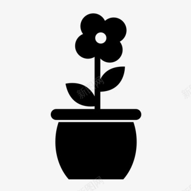 花卉植物补充美丽图标图标