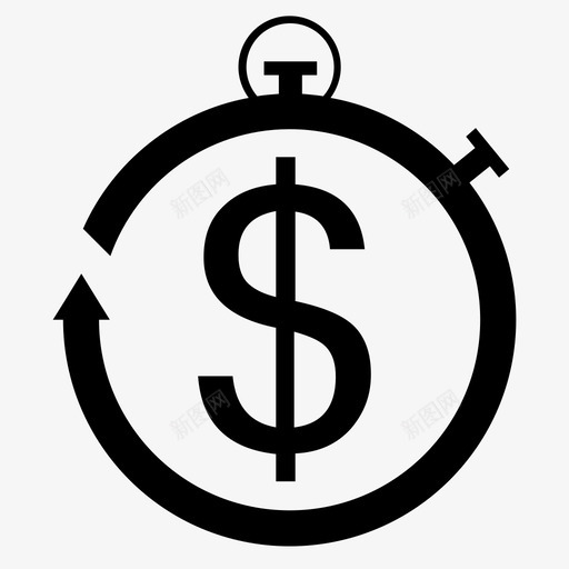 秒表派钱图标svg_新图网 https://ixintu.com 企业家 时间 毛钱 派 清洁 生意 秒表 美味 蛋糕 钱
