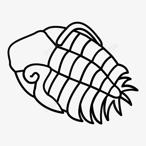 三叶虫海洋史前图标svg_新图网 https://ixintu.com 三叶虫 不 出售 化石 史前 史前动物概述 大胆 持有 海洋 生物 节肢动物 黄金