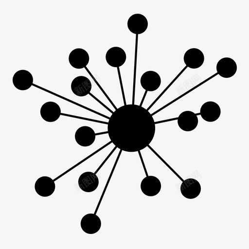 网络部队团队图标svg_新图网 https://ixintu.com 分子 单位 原子 团队 抽象元素 点 空间 网络 群 聚集 连接 部队