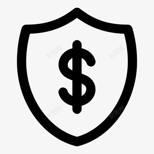 货币盾安全保护图标svg_新图网 https://ixintu.com 不 保护 出售 大胆 安全 持有 货币盾 防御 黄金