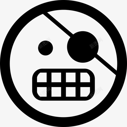 海盗表情脸上有一只眼睛呈方形轮廓界面情绪圆润图标svg_新图网 https://ixintu.com 情绪圆润 海盗表情脸上有一只眼睛呈方形轮廓 界面