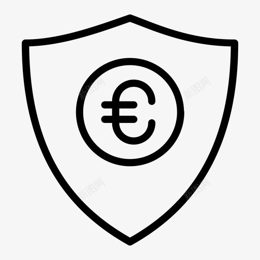 盾牌不货币图标svg_新图网 https://ixintu.com 不 卖出 持有 欧元 盾牌 粗体 货币 货币欧元 金融 黄金