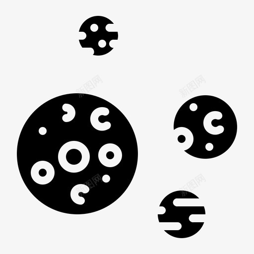 行星占星术家族图标svg_新图网 https://ixintu.com 占星术 卫星 天体图案 家族 星系 星系实体 爪印 节点 行星