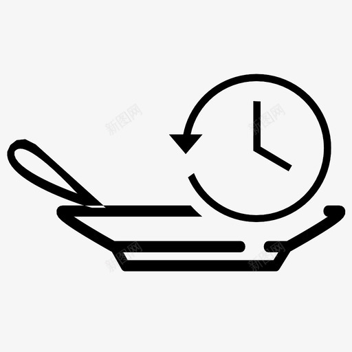 食物历史盘子不图标svg_新图网 https://ixintu.com 不 保留 出售 时钟 盘子 粗体 食物历史 黄金