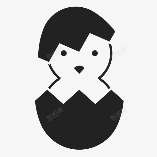 孵化展示件物品图标svg_新图网 https://ixintu.com 假日 复活节 孵化 展示件 材料 物品 玩具 鸟 鸡