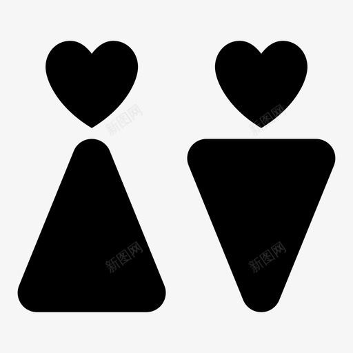 情人约会的人配对图标svg_新图网 https://ixintu.com 婚礼 家庭 心 情人 情侣 抽象 爱的人 约会的人 配对