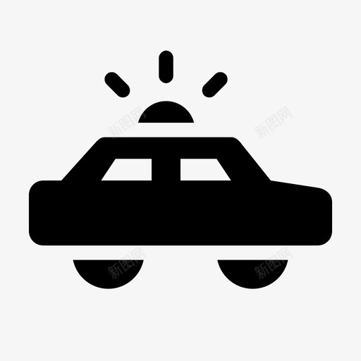 警车汽车巡逻图标svg_新图网 https://ixintu.com 回应 巡逻 汽车 法律铭文 警察 警笛 警车