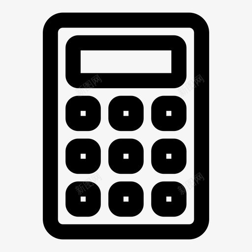 计算器数学公式图标svg_新图网 https://ixintu.com 乘法 公式 加法 加粗 按钮 数学 等号 计算器 除法