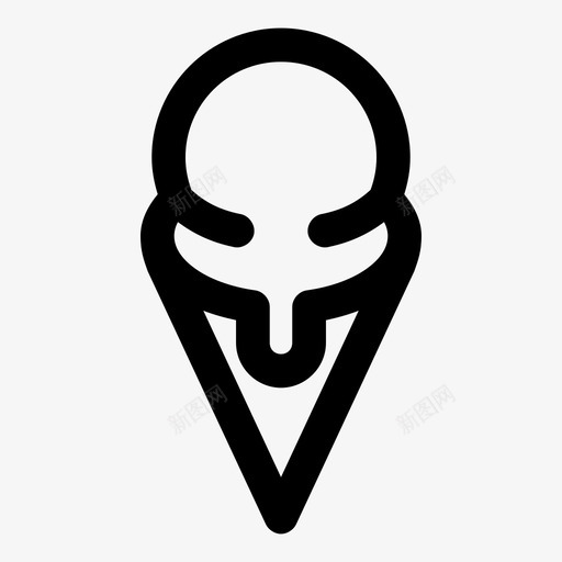 冰淇淋筒减法软图标svg_新图网 https://ixintu.com 冰淇淋筒 减法 删除 指示 推迟 添加 甜点 融化 软 餐厅货架