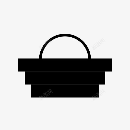 篮子太阳升起手提箱图标svg_新图网 https://ixintu.com 仓库 公文包 包裹 太阳下山 太阳升起 容器 手提箱 桶 浴室 篮子 购物篮 锅