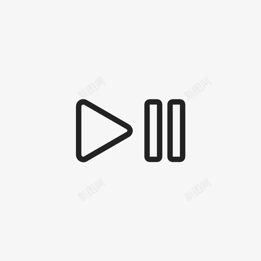 播放暂停视频已售出图标svg_新图网 https://ixintu.com youtube 不 保留 已售出 播放器 播放暂停 粗体 视频 金色