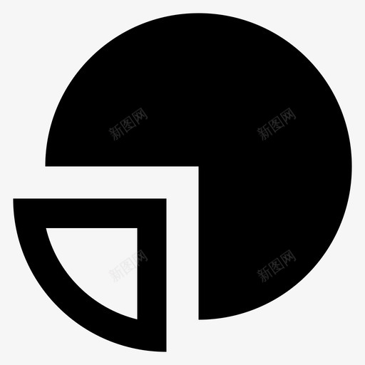 饼图feedpacman切片图标svg_新图网 https://ixintu.com feedpacman 分析 切片 四分之一 符号卷4 蛋糕部分 部分 饼图