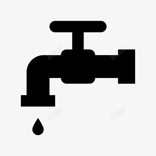 水龙头排水管滴水器图标svg_新图网 https://ixintu.com 供水 喷口 排水管 水龙头 滴水器 能源材料设计图标 龙头