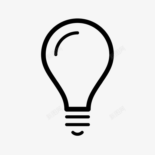 灯泡高功率图标svg_新图网 https://ixintu.com 功率 加上 忽略 想法 更多 灯泡 电 联合 高